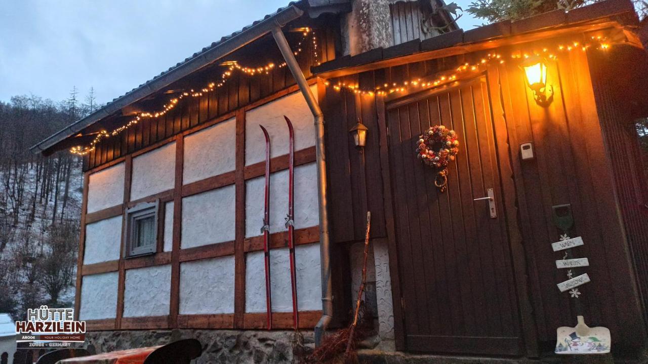 Arode Hütte Harzilein - Romantic tiny house on the edge of the forest Zorge Exterior foto