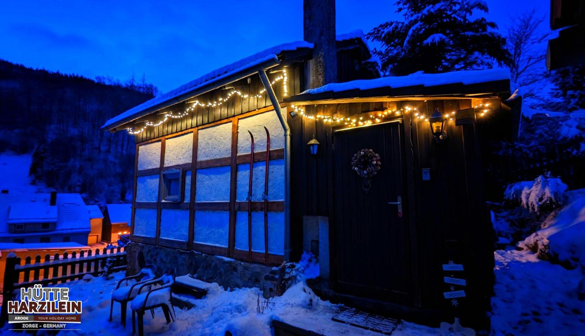 Arode Hütte Harzilein - Romantic tiny house on the edge of the forest Zorge Exterior foto