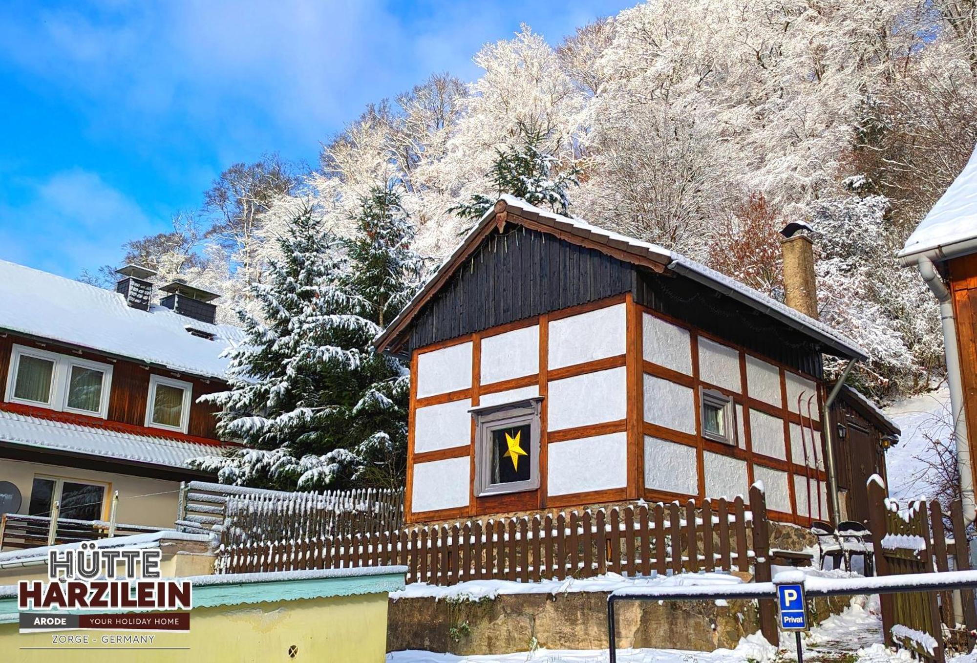 Arode Hütte Harzilein - Romantic tiny house on the edge of the forest Zorge Exterior foto