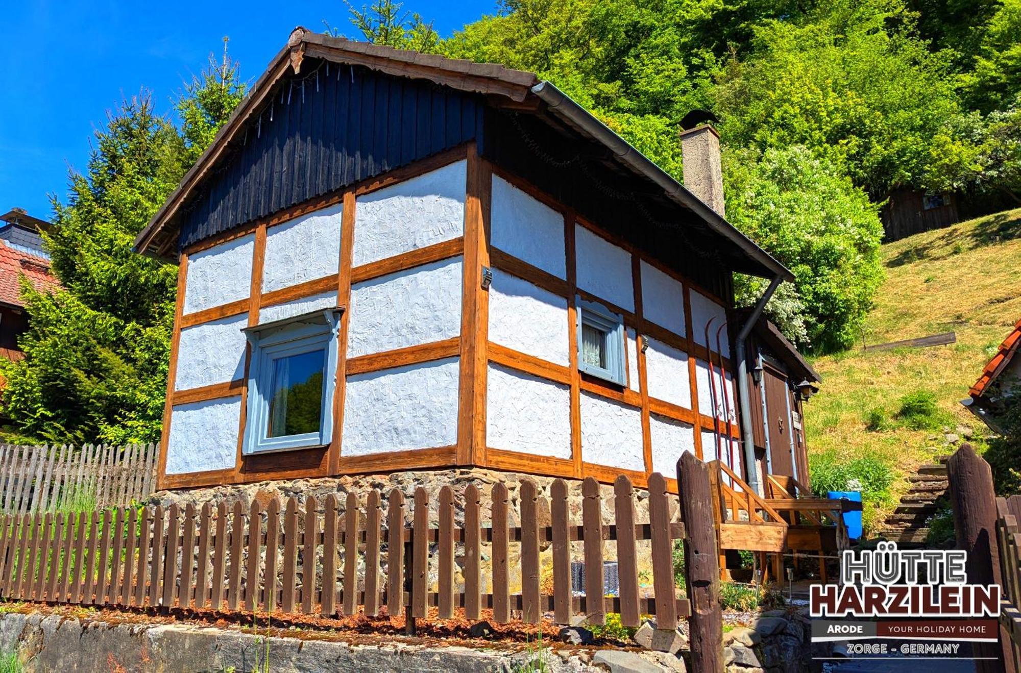 Arode Hütte Harzilein - Romantic tiny house on the edge of the forest Zorge Exterior foto